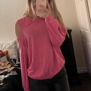 Pink Cut Shoulder Long Sleeve 💞